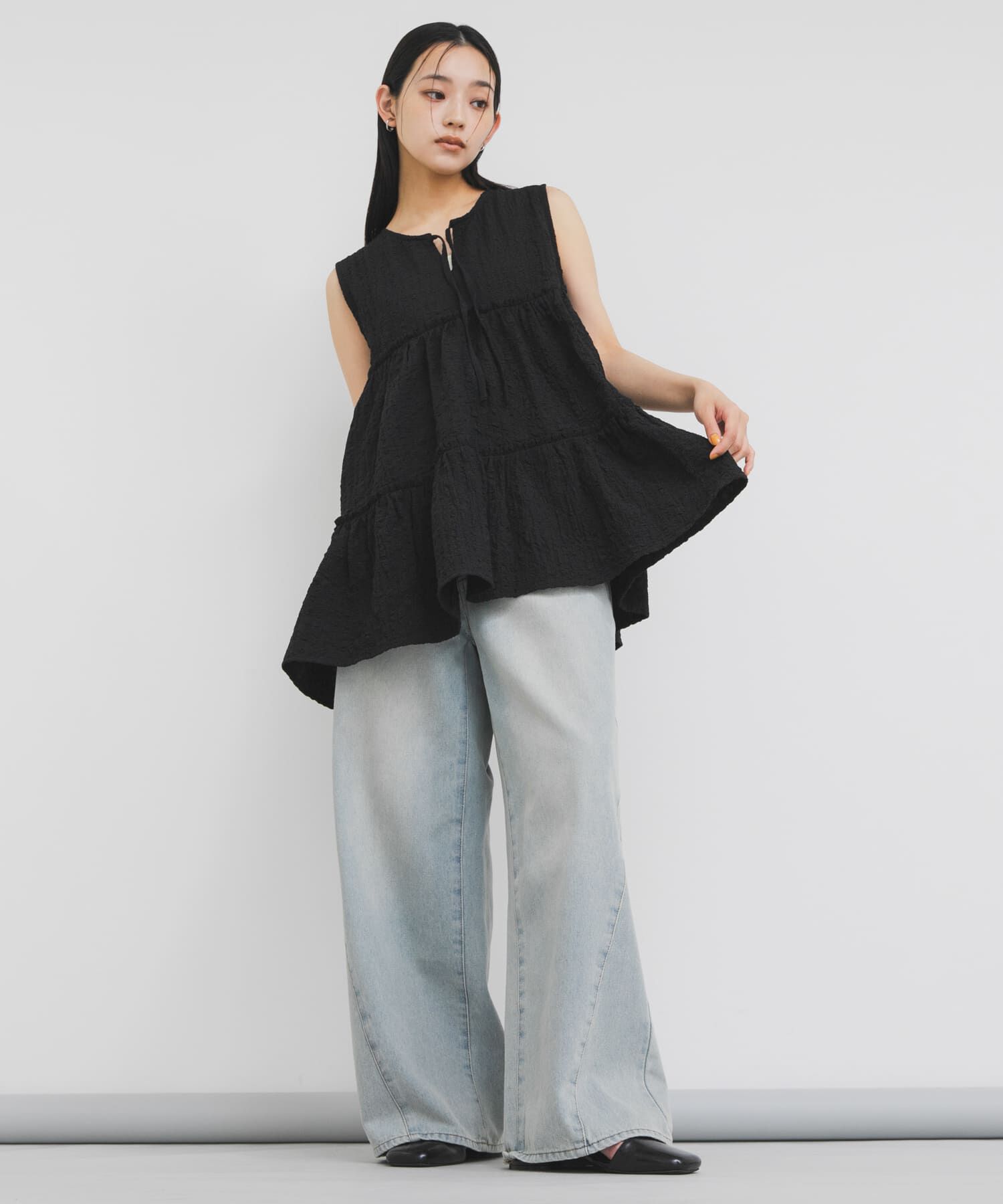  「『STAFF DESIGN PROJECT』2WAYティアードチュニック」|チュニック|
