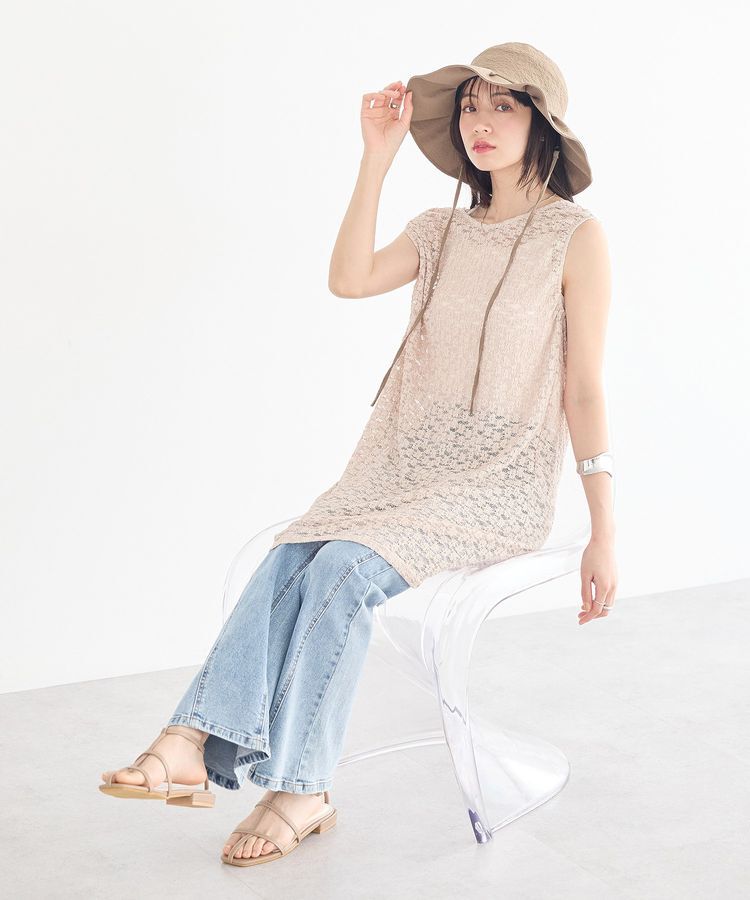 earth music&ecology「レースギャザーワンピース」|ワンピース|