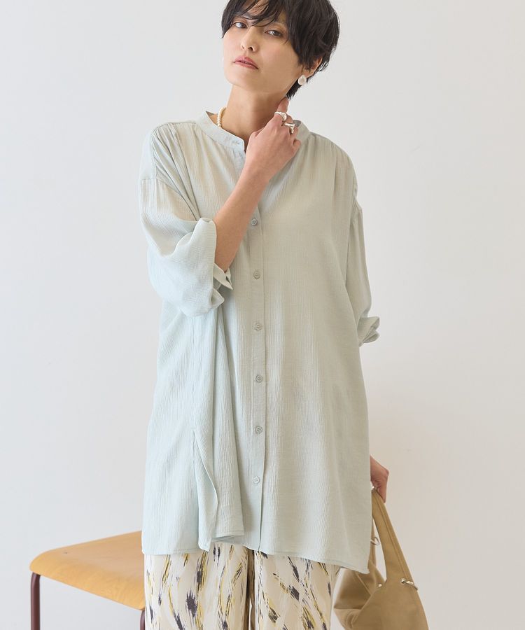 AMERICAN HOLIC「楊柳バンドカラーシャツ」|シャツ・ブラウス|Mint