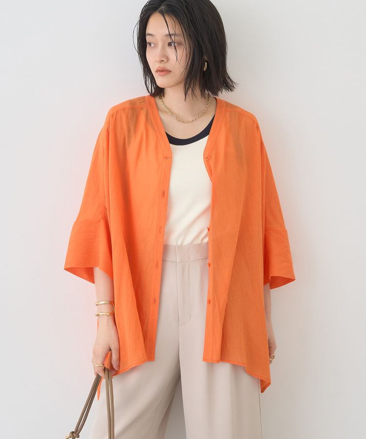 AMERICAN HOLIC「【接触冷感】Vネックポンチョシャツ」|シャツ・ブラウス|Orange