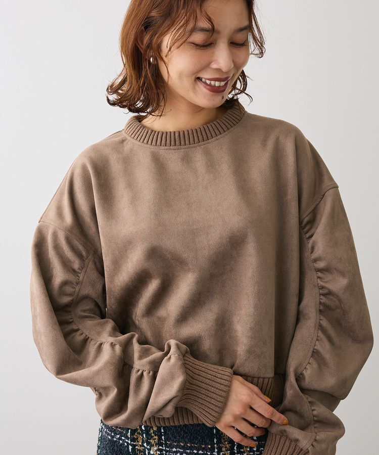 Green Parks「・ELENCARE DUE スエードポンチプルオーバー」|Tシャツ・カットソー|Brown