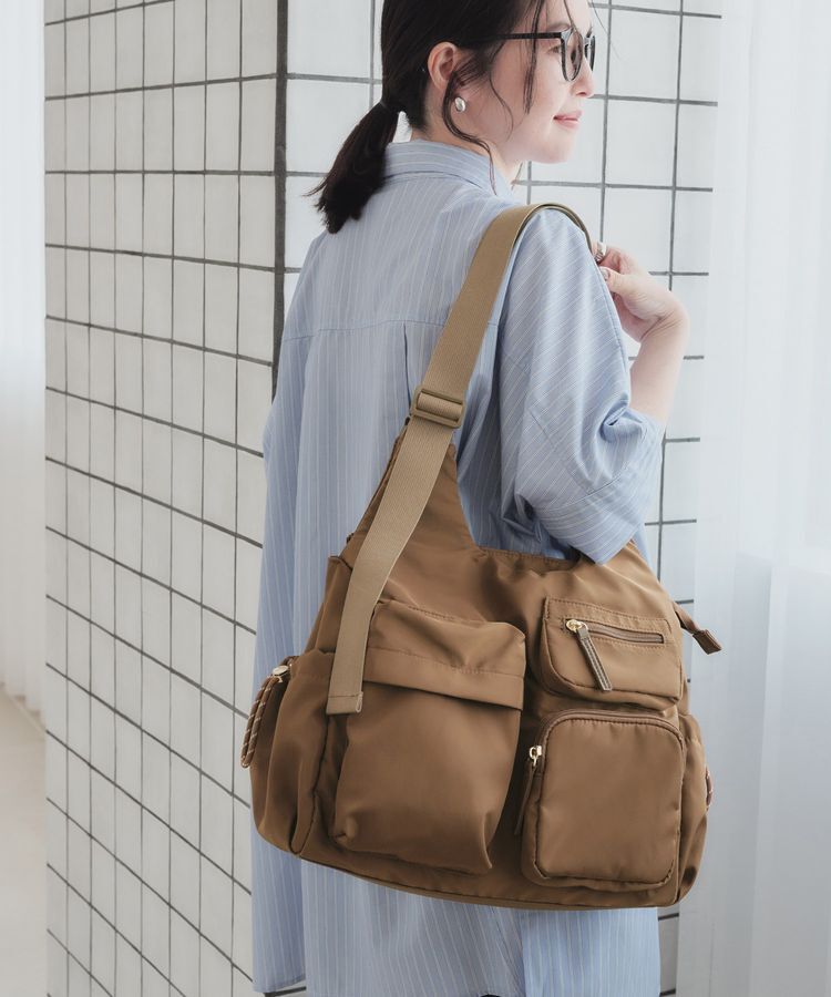 Green Parks「【10ポケBag】収納アドバイザー監修アウトポケットトート」|トートバッグ|Brown