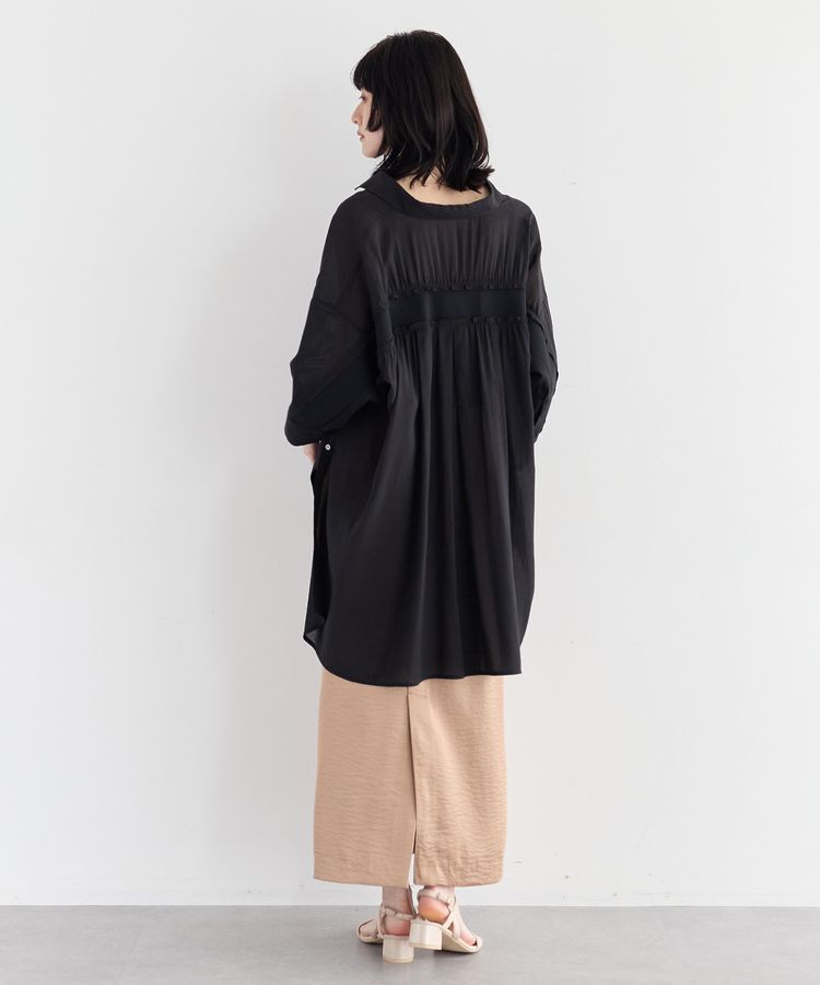 YECCA VECCA「シャイニーツイルナロースカート」|タイト|