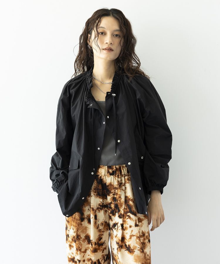 GARAGE OF GOOD CLOTHING「ナイロンギャザーマウンテンブルゾン」|ブルゾン・スタジャン|Black