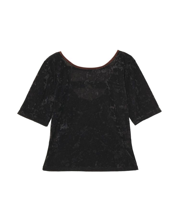 GARAGE OF GOOD CLOTHING「バックオープン配色ベロアプルオーバー」|Tシャツ・カットソー|