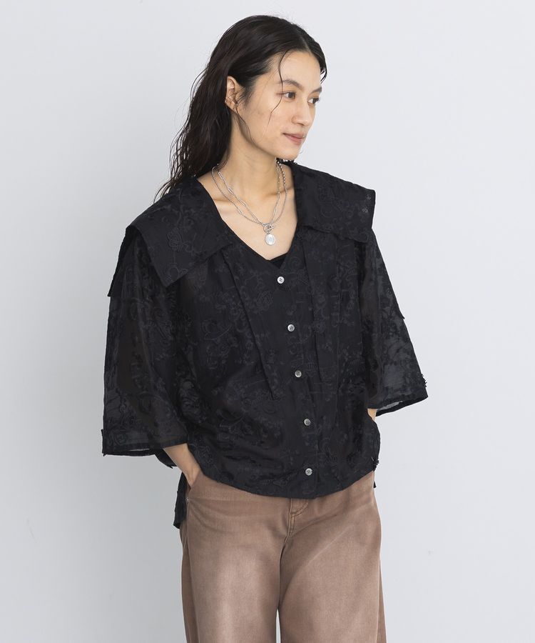 GARAGE OF GOOD CLOTHING「レースセーラー襟ブラウス」|シャツ・ブラウス|