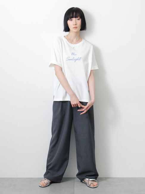 Samansa Mos2「◇【接触冷感/UVカット】アソート刺繍Tシャツ」|ニット・セーター|