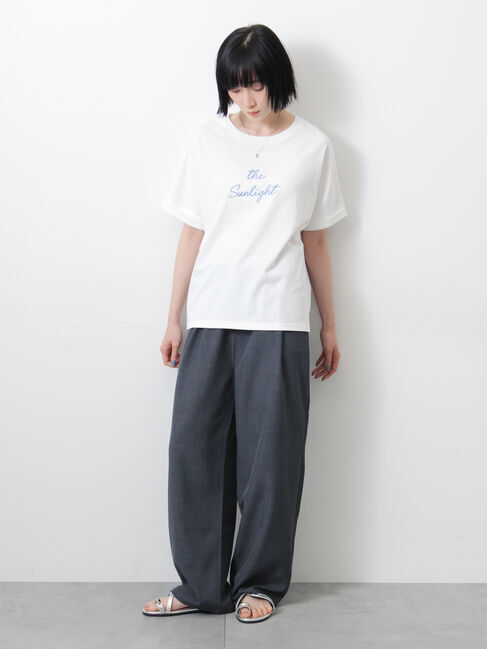 Samansa Mos2「◇【接触冷感/UVカット】アソート刺繍Tシャツ」|ニット・セーター|