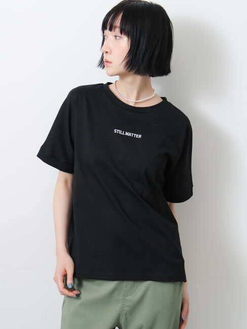 Samansa Mos2「◇【接触冷感/UVカット】アソート刺繍Tシャツ」|ニット・セーター|
