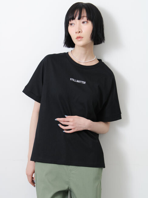 Samansa Mos2「◇【接触冷感/UVカット】アソート刺繍Tシャツ」|ニット・セーター|