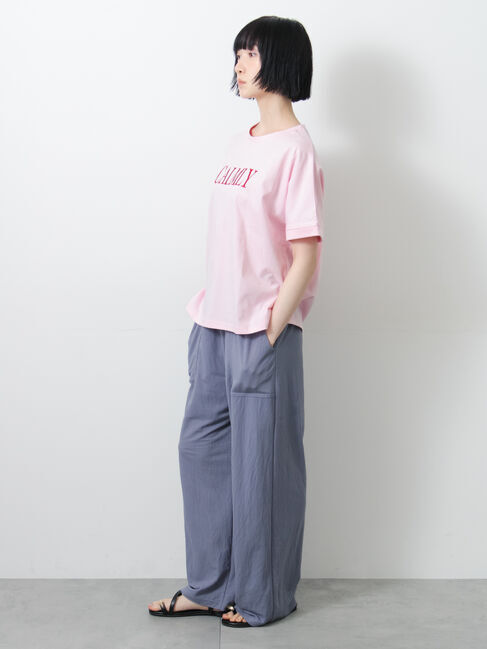 Samansa Mos2「◇【接触冷感/UVカット】アソート刺繍Tシャツ」|ニット・セーター|