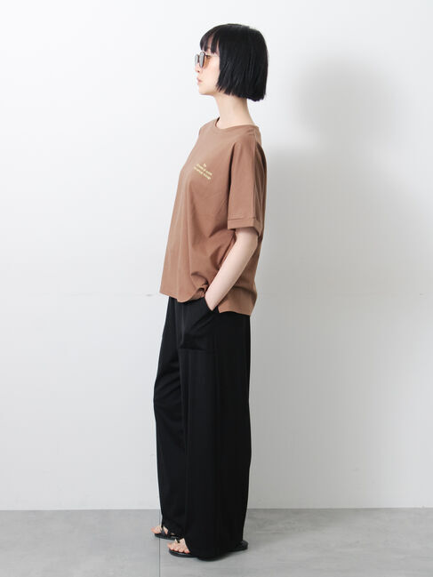 Samansa Mos2「◇【接触冷感/UVカット】アソート刺繍Tシャツ」|ニット・セーター|