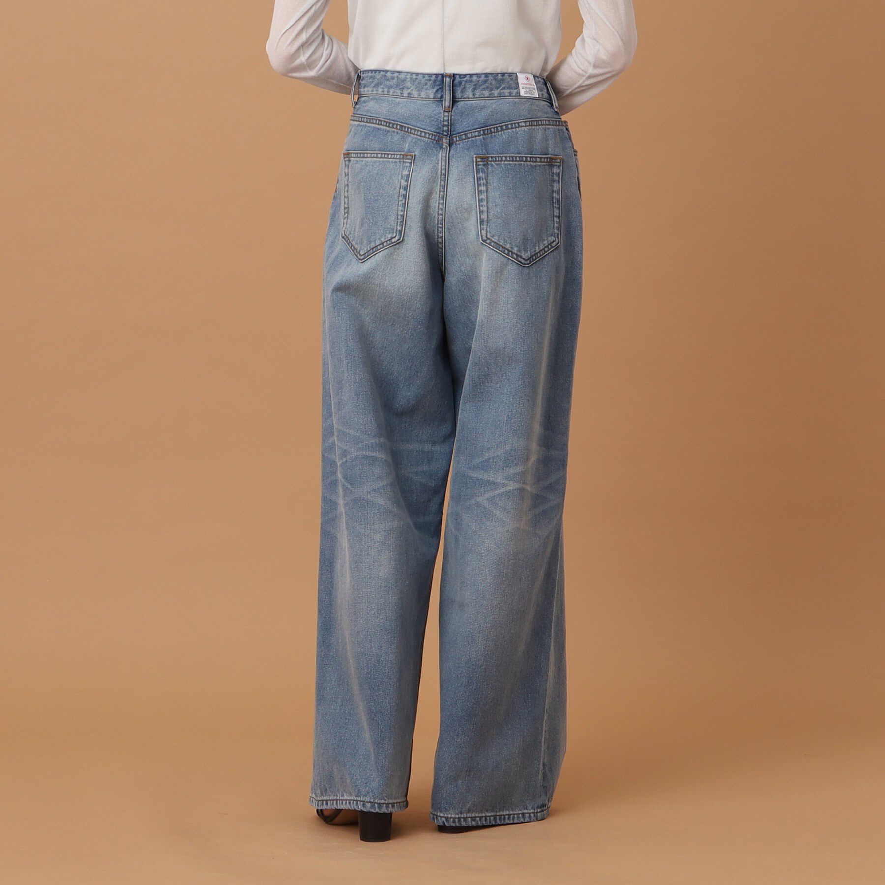 DRESSTERIOR「ヴィンテージ加工ワイドデニムパンツ」|デニム|