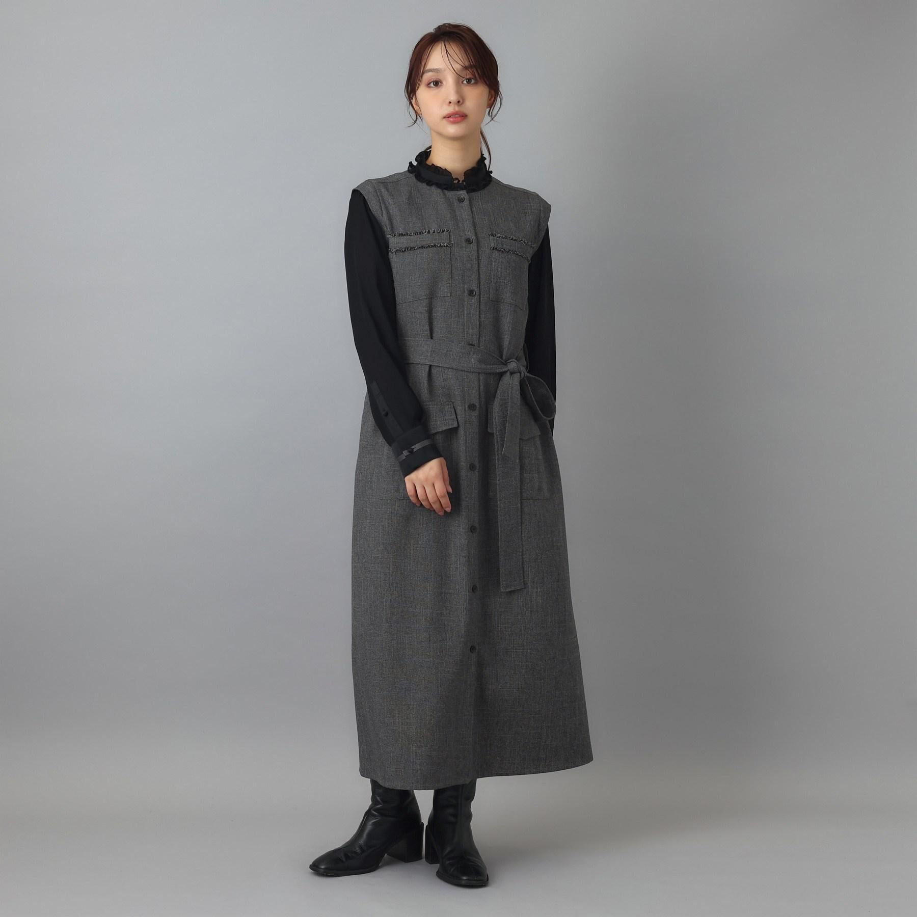 DRESSTERIOR「【ウォッシャブル】ツイードライクワンピース」|ワンピース|