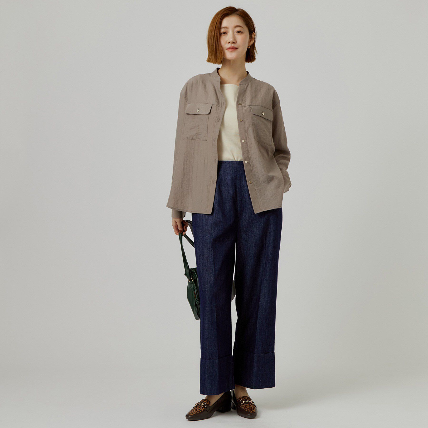 grove「ダブルヘムワイドデニムパンツ」|デニム|