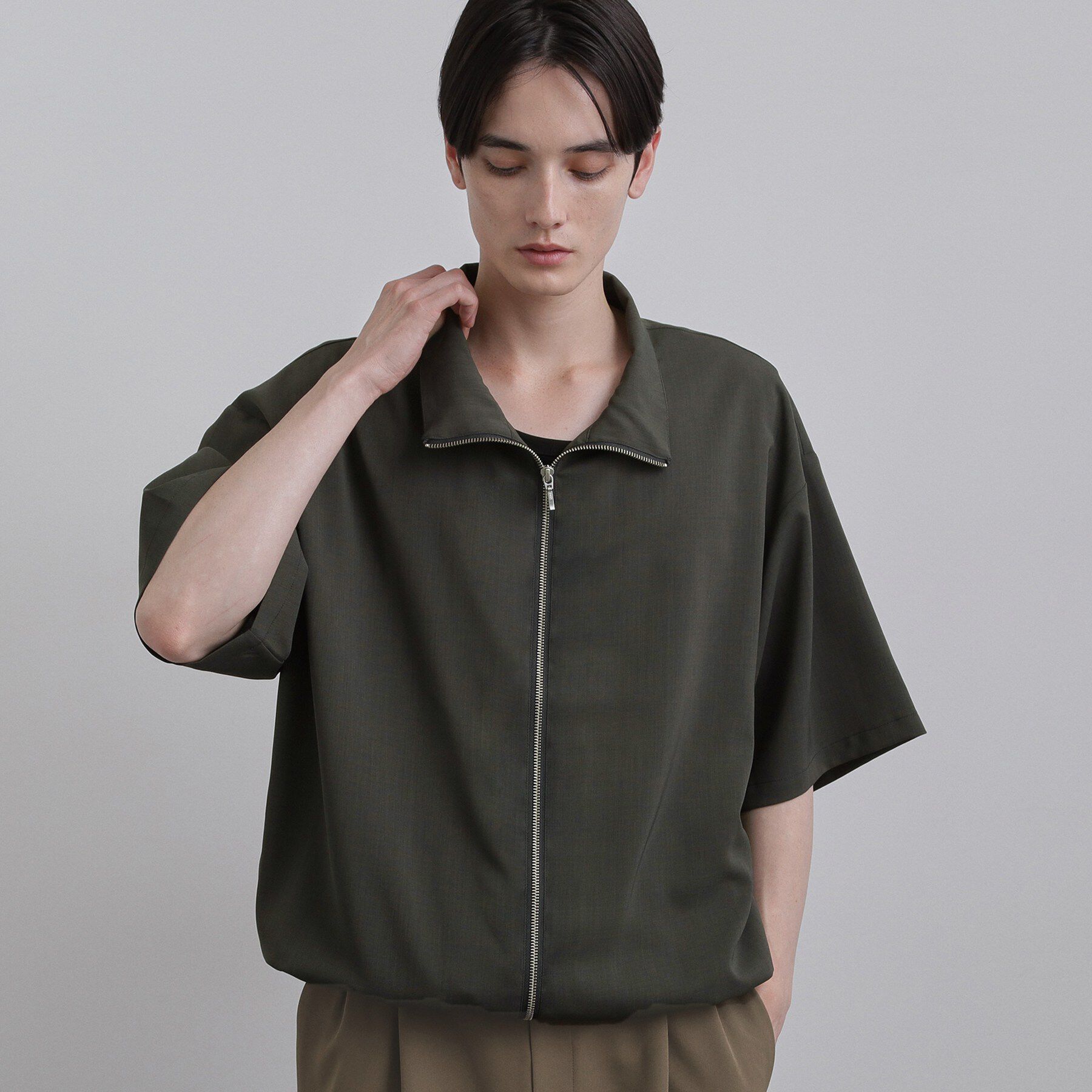 tk.TAKEO KIKUCHI「【接触冷感／2WAY】洗えるZIPシャツアウター」|シャツ・ブラウス|