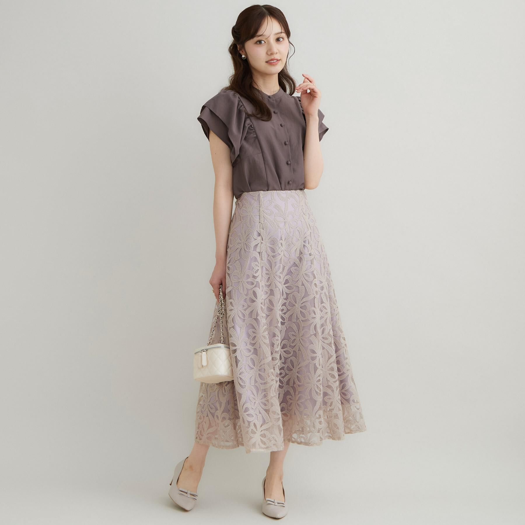 Couture broach「【さらっと軽い】ラッフルスリーブ ブラウス【洗濯機可】」|シャツ・ブラウス|
