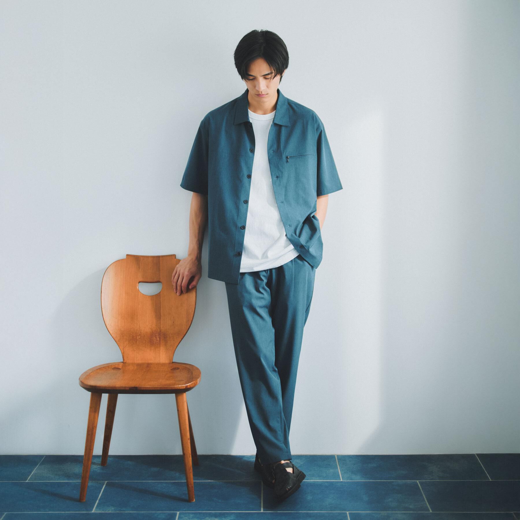 THE SHOP TK「【吸水速乾／接触冷感／防シワ／マシンウォッシャブル】ハイドロクール 半袖シャツ」|シャツ・ブラウス|