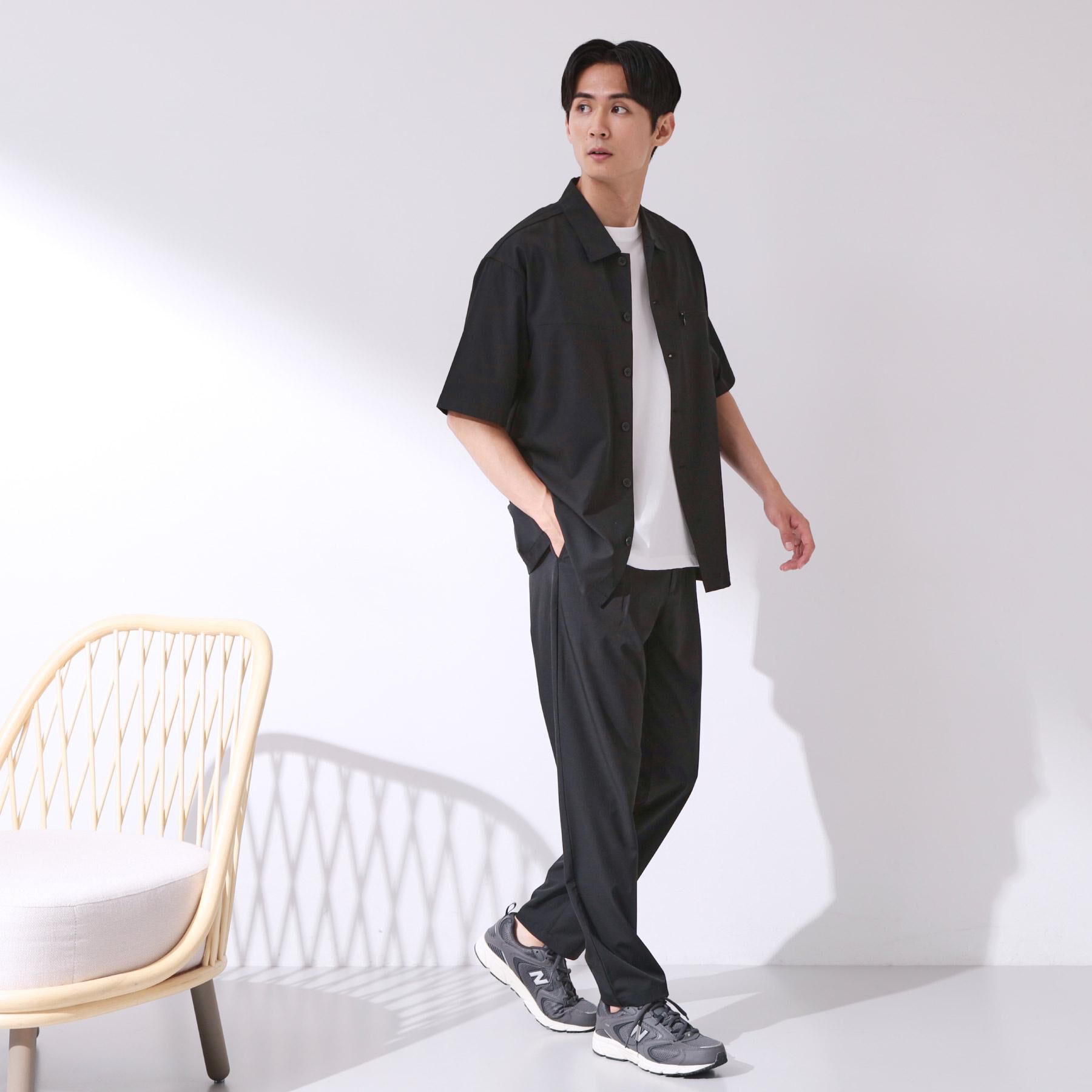 THE SHOP TK「【吸水速乾／接触冷感／防シワ／マシンウォッシャブル】ハイドロクール 半袖シャツ」|シャツ・ブラウス|