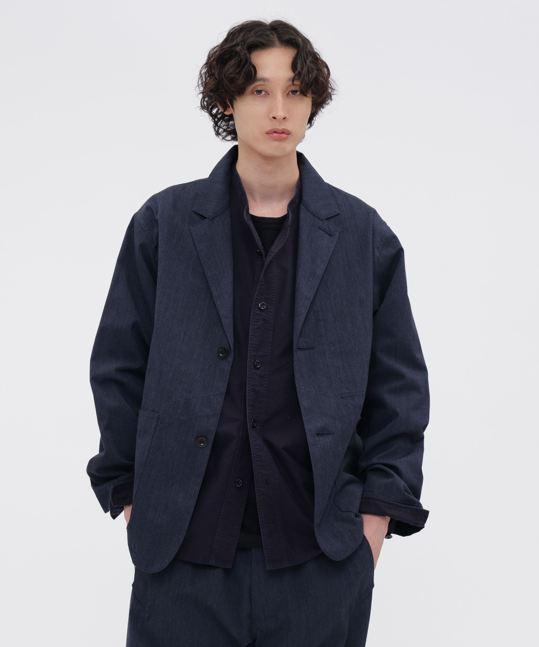 MHL.「WOOL COTTON TWILL JACKET」|その他|NAVY