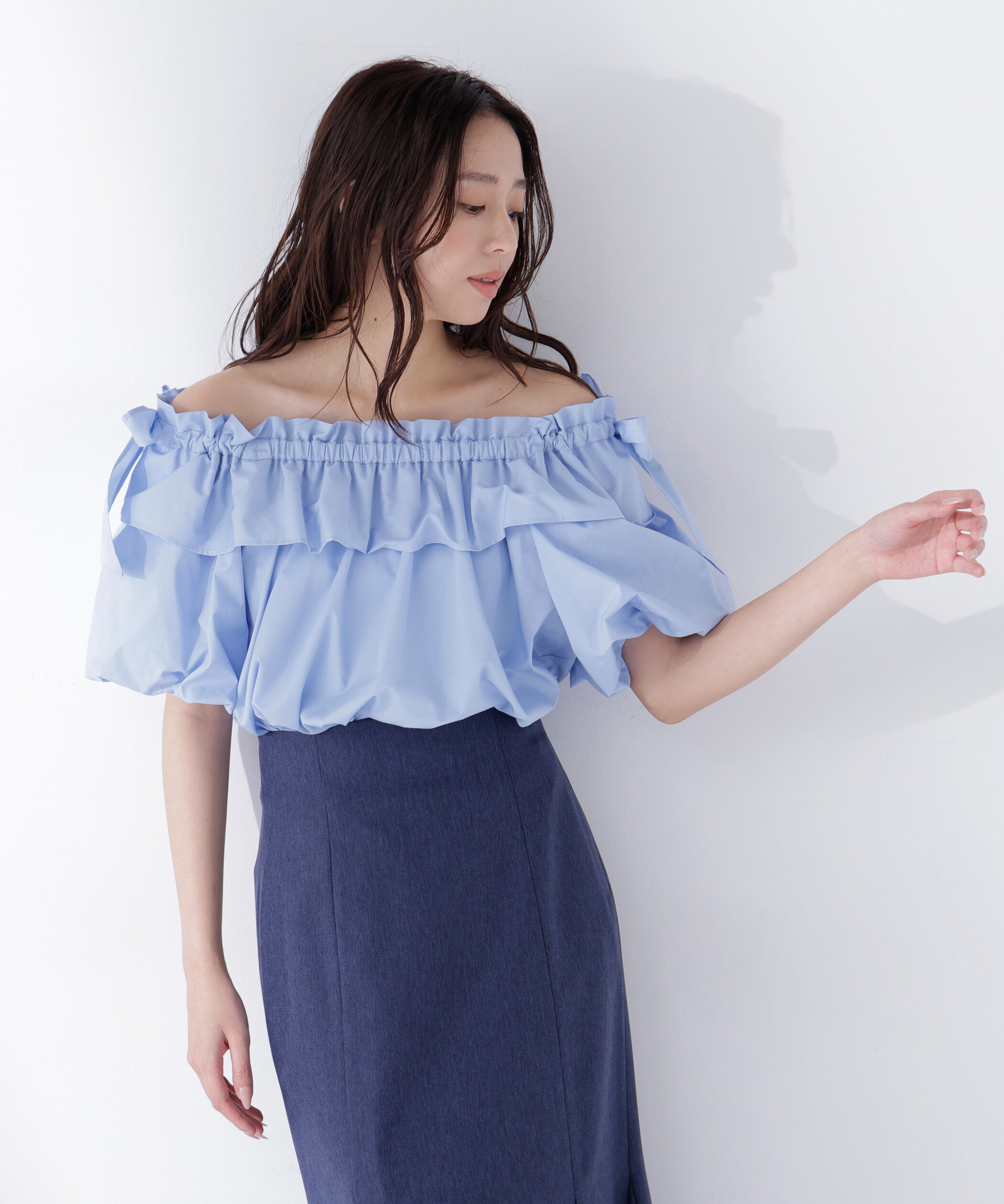  「＜Oggi.jp掲載＞ショルダーリボンブラウス」|シャツ・ブラウス|