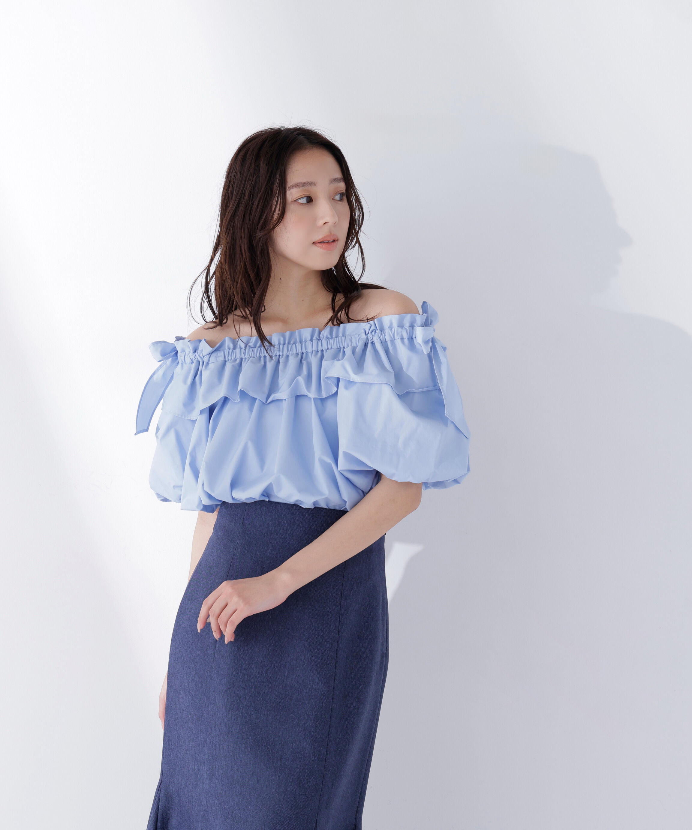  「＜Oggi.jp掲載＞ショルダーリボンブラウス」|シャツ・ブラウス|