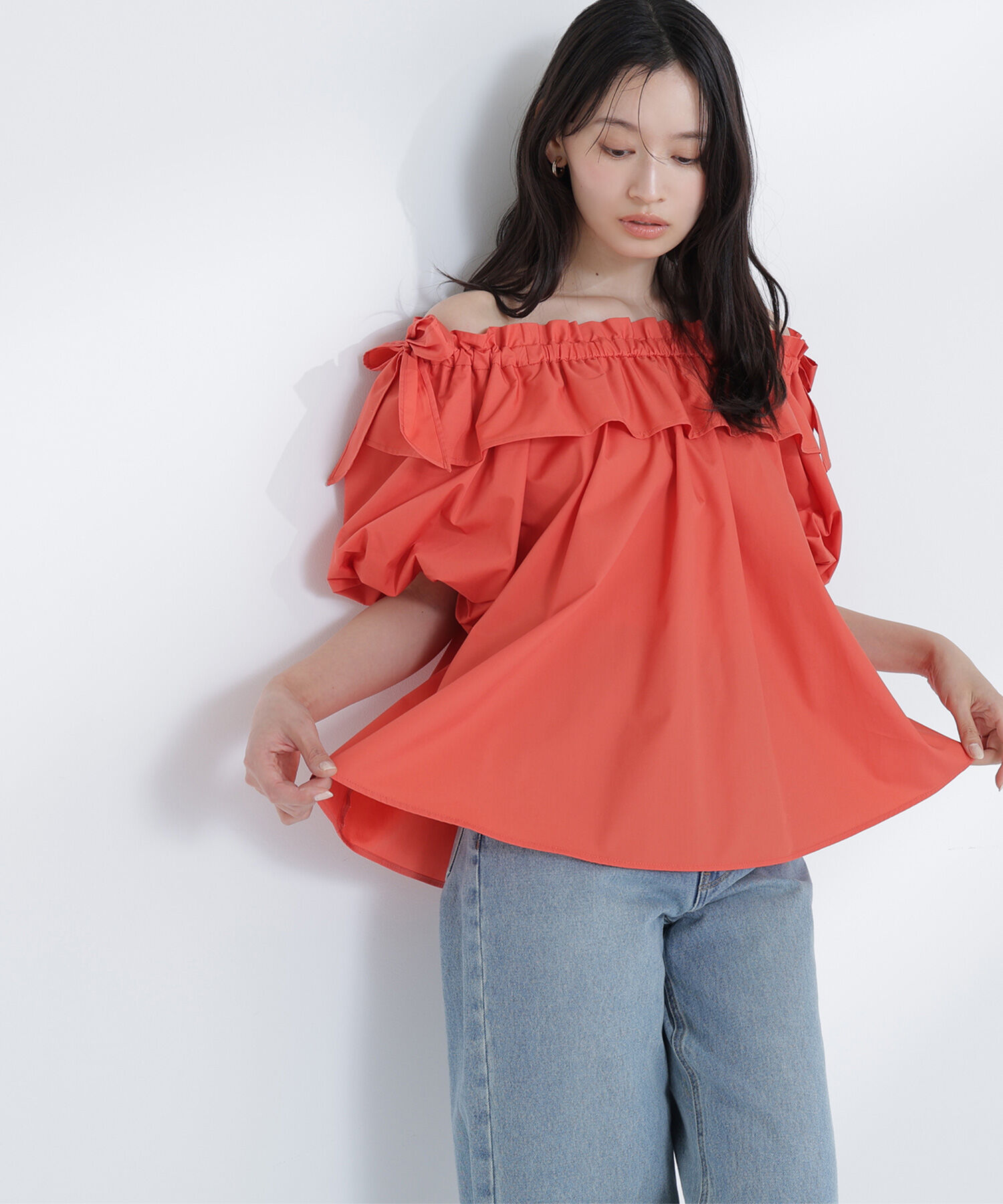  「＜Oggi.jp掲載＞ショルダーリボンブラウス」|シャツ・ブラウス|