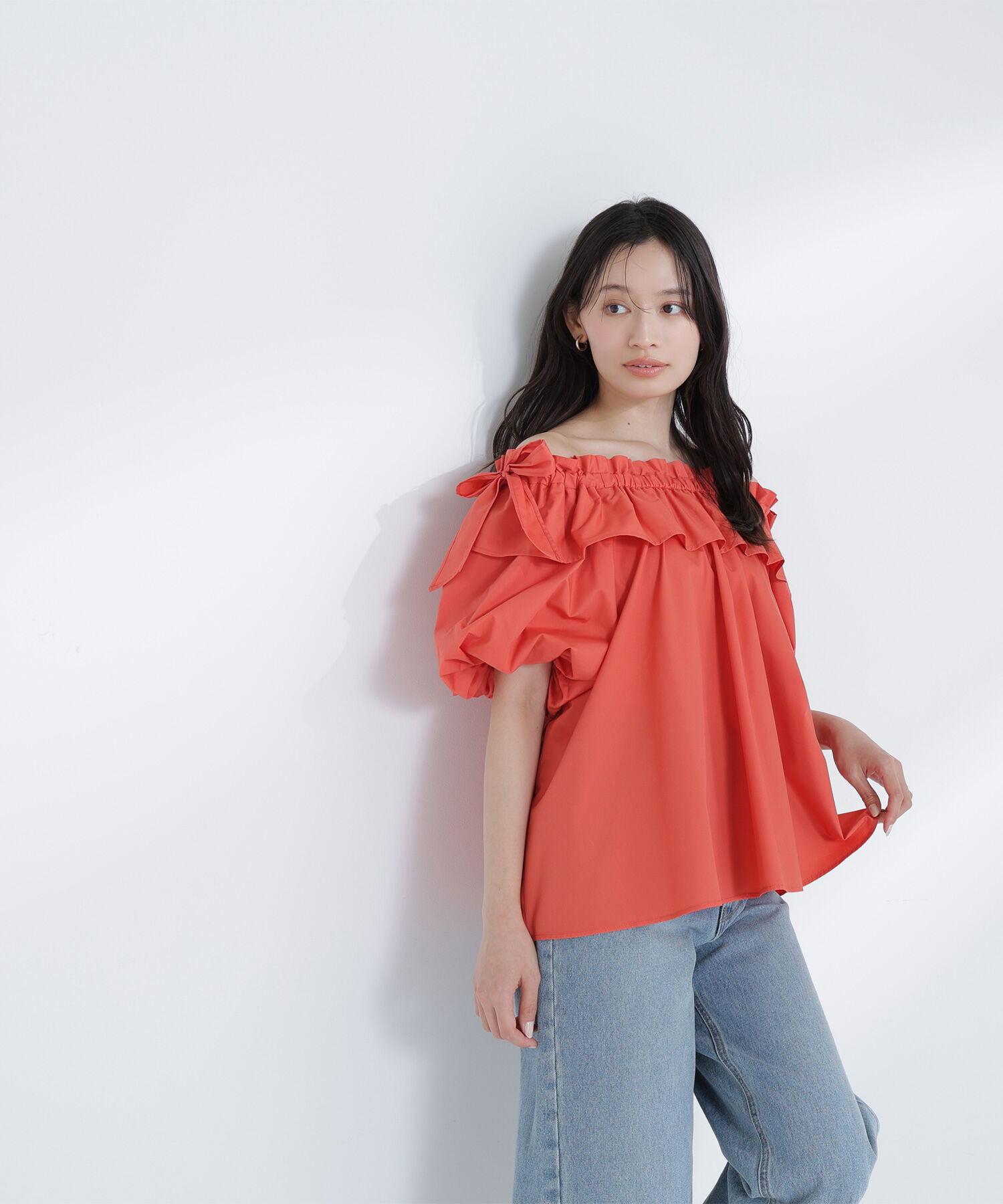  「＜Oggi.jp掲載＞ショルダーリボンブラウス」|シャツ・ブラウス|