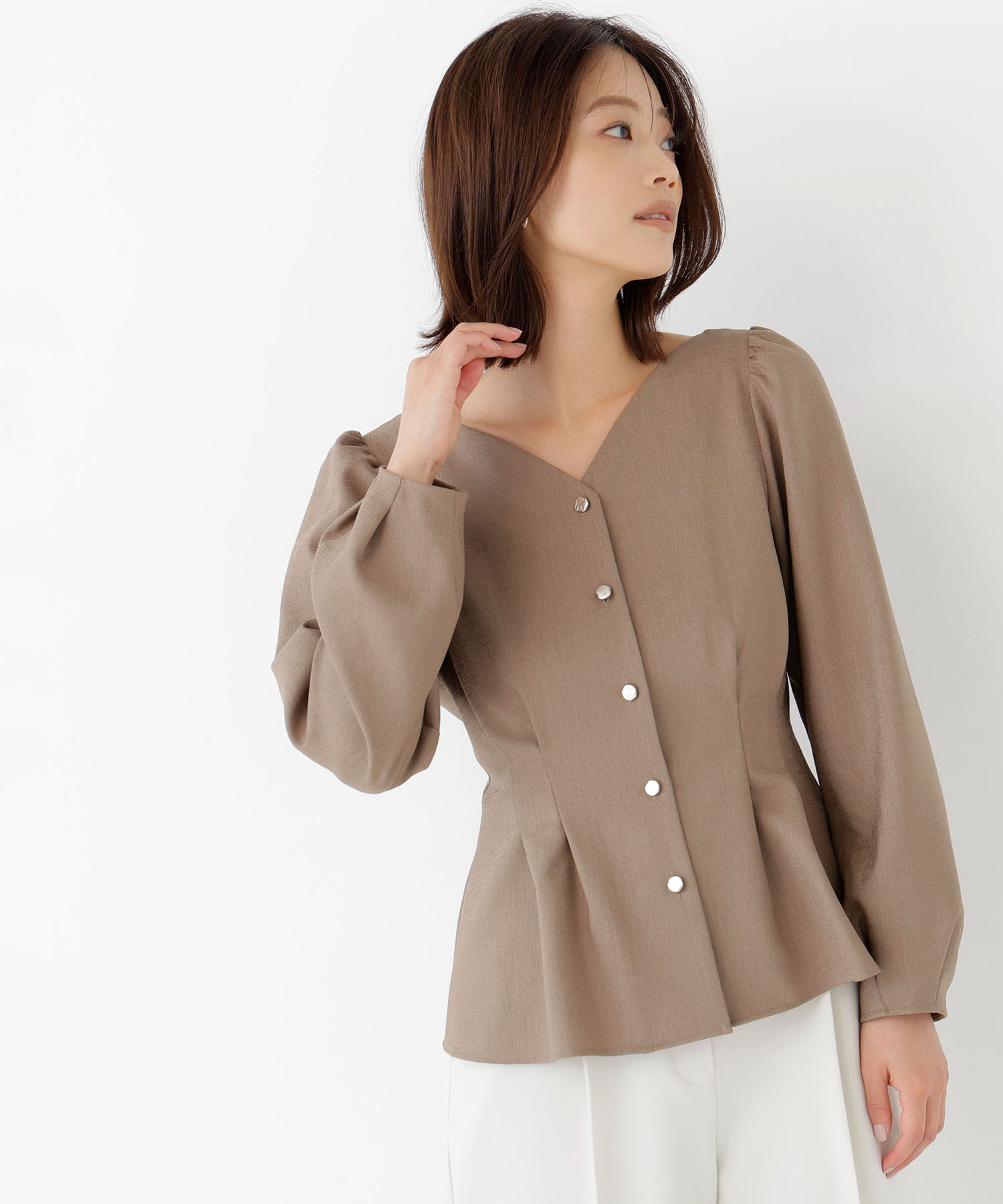  「＜ちょうど、いい服＞きゅっと、メリハリ仕掛けトップス」|シャツ・ブラウス|