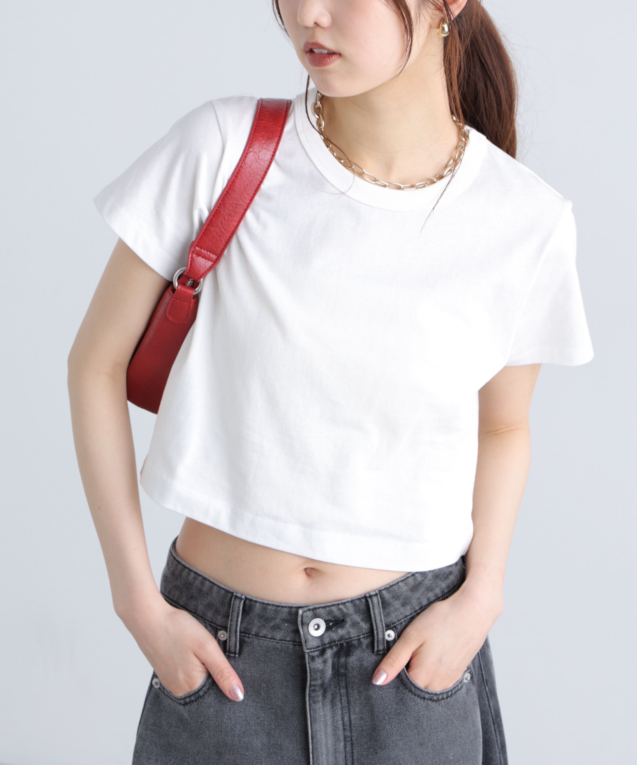  「USAコットンクルーネックTシャツ」|Tシャツ・カットソー|オフ