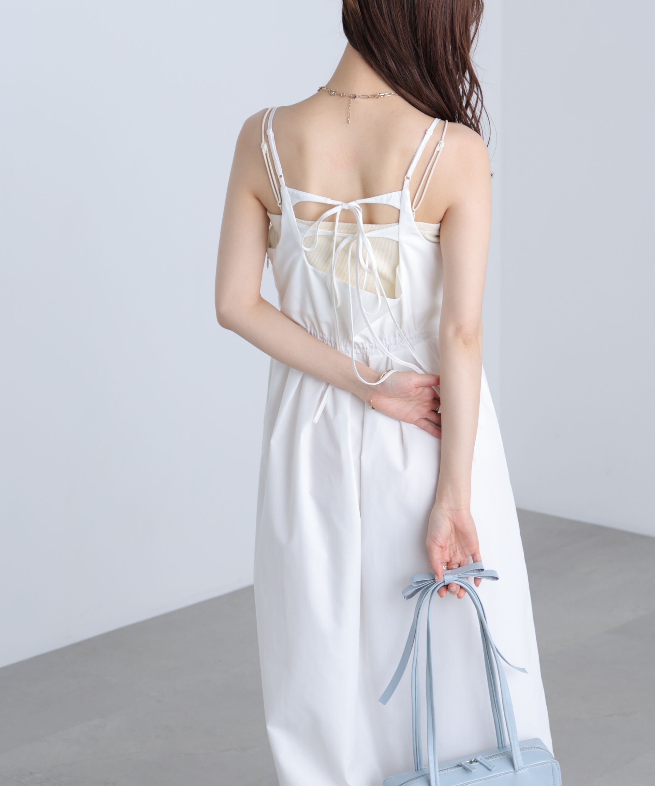  「レーストリムリボンキャミワンピース〈MFM〉」|ワンピース|