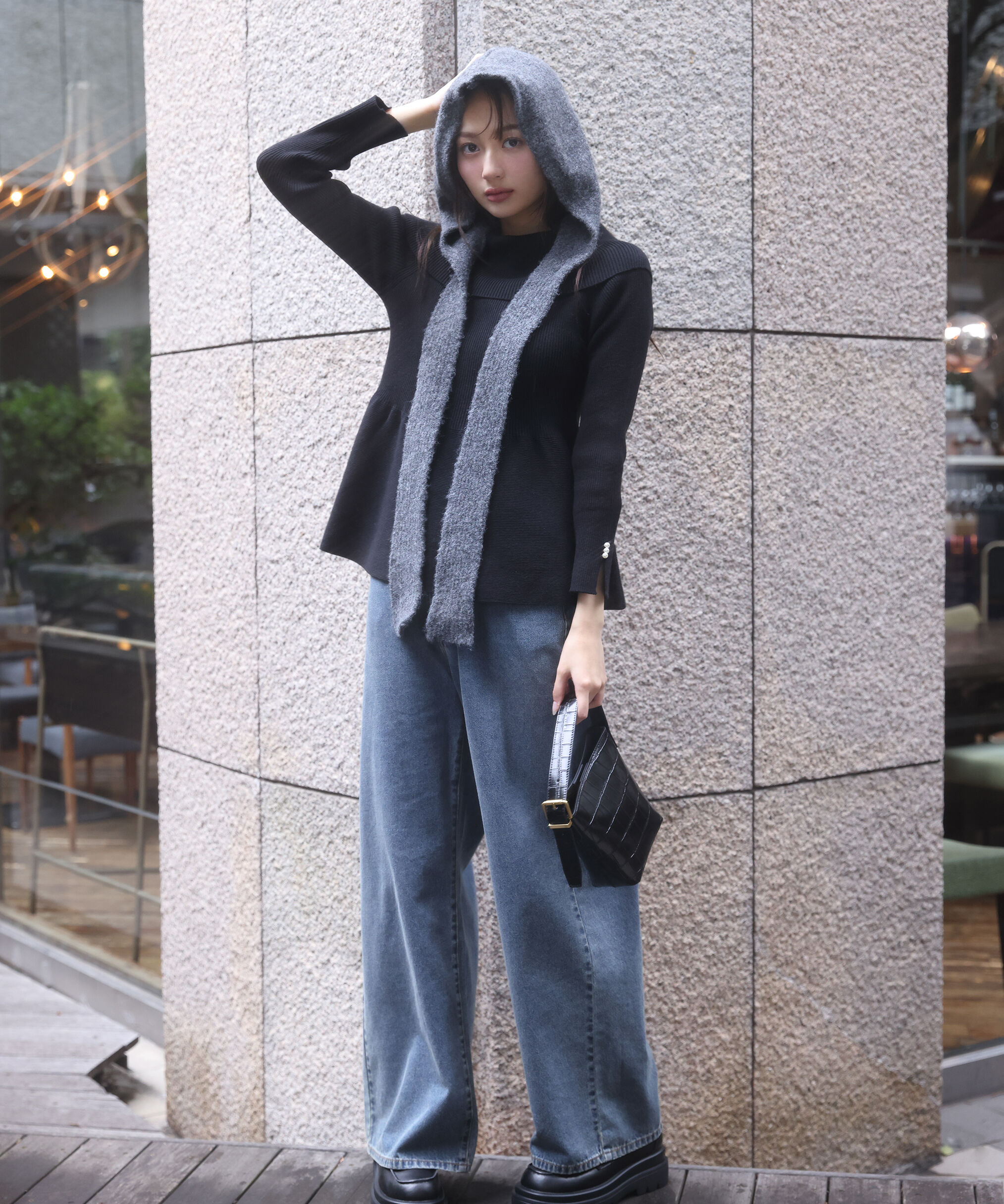 PROPORTION BODY DRESSING「オフショルペプラムニットセット　25AW」|ワンピース|