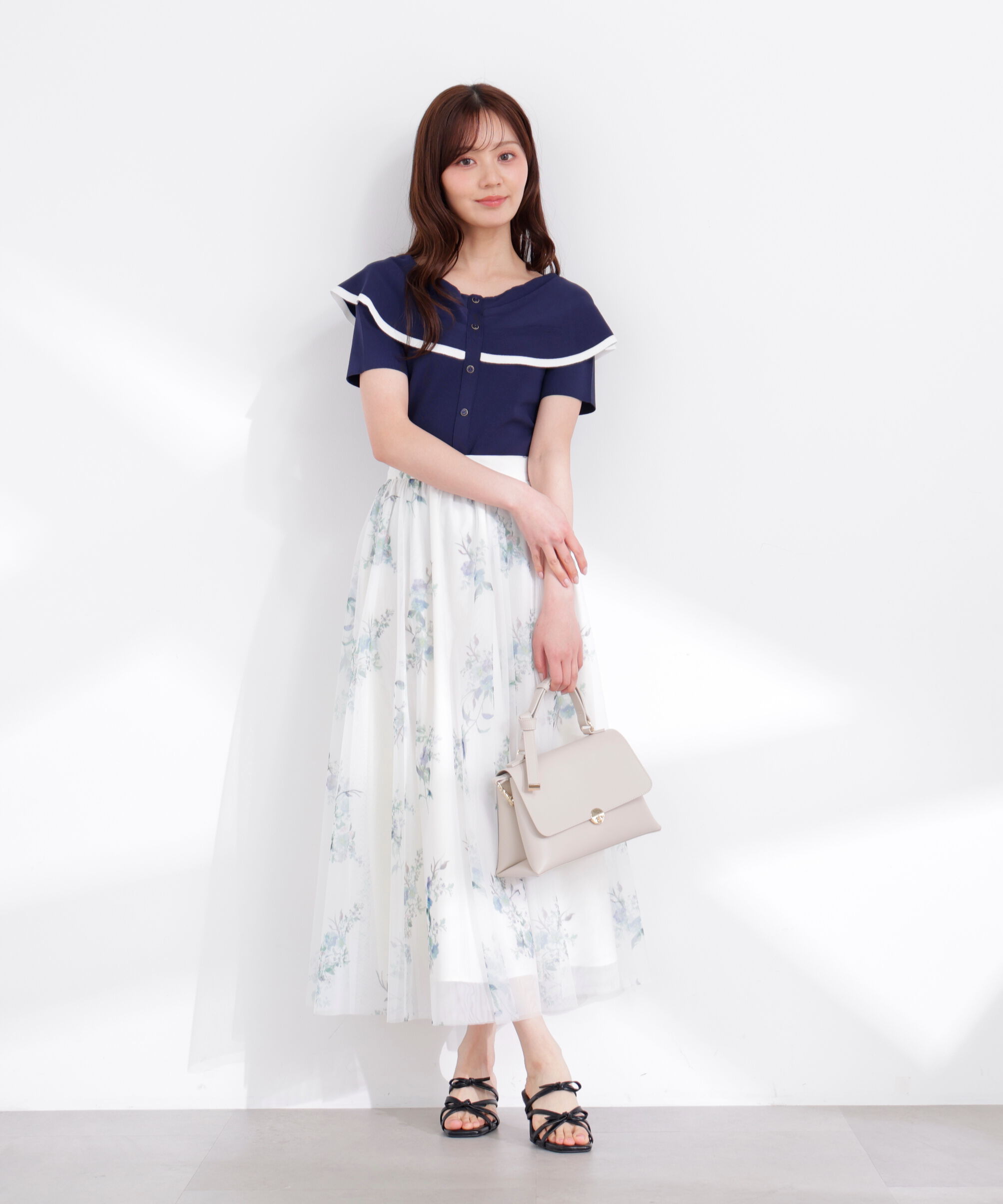 PROPORTION BODY DRESSING「花柄チュールスカート 26SS」|スカート|