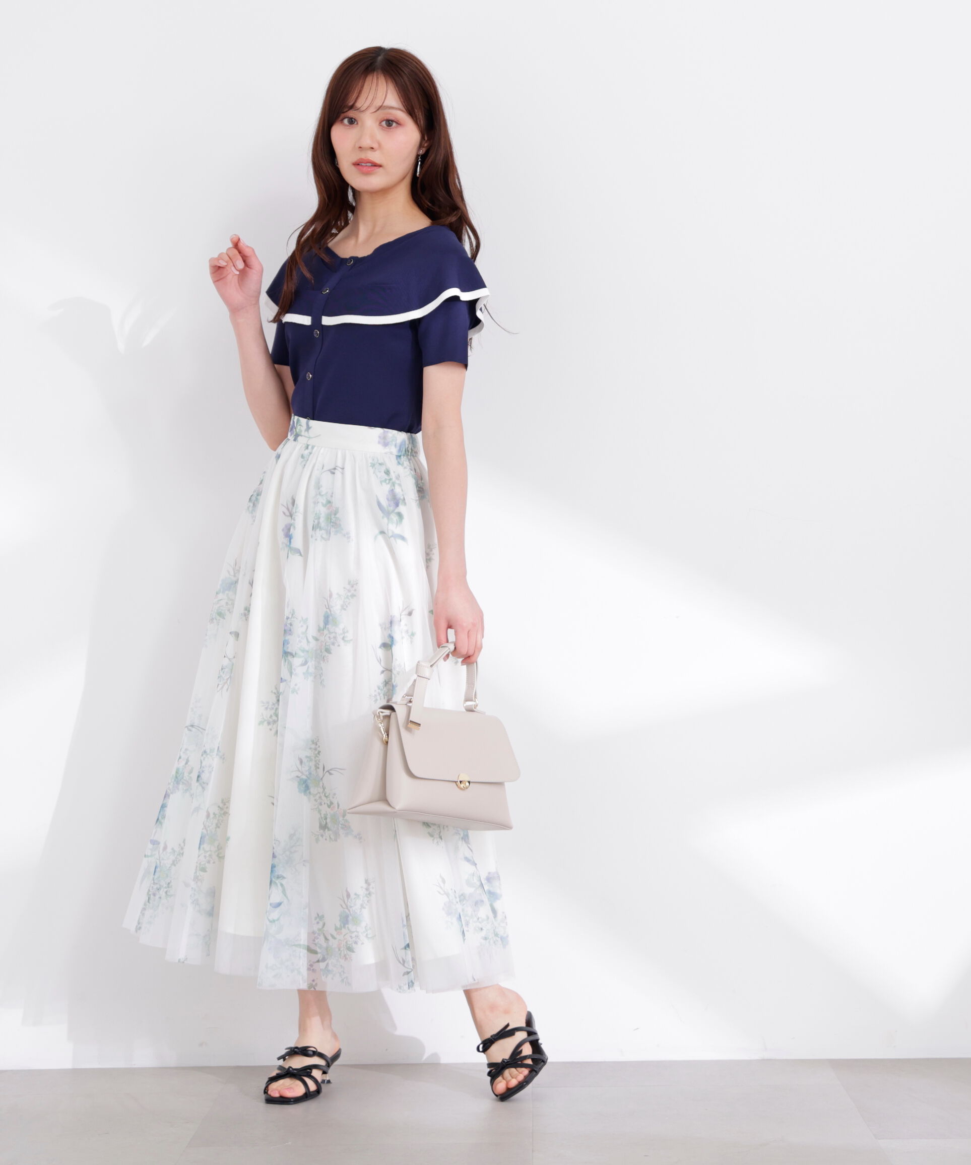 PROPORTION BODY DRESSING「花柄チュールスカート 26SS」|スカート|