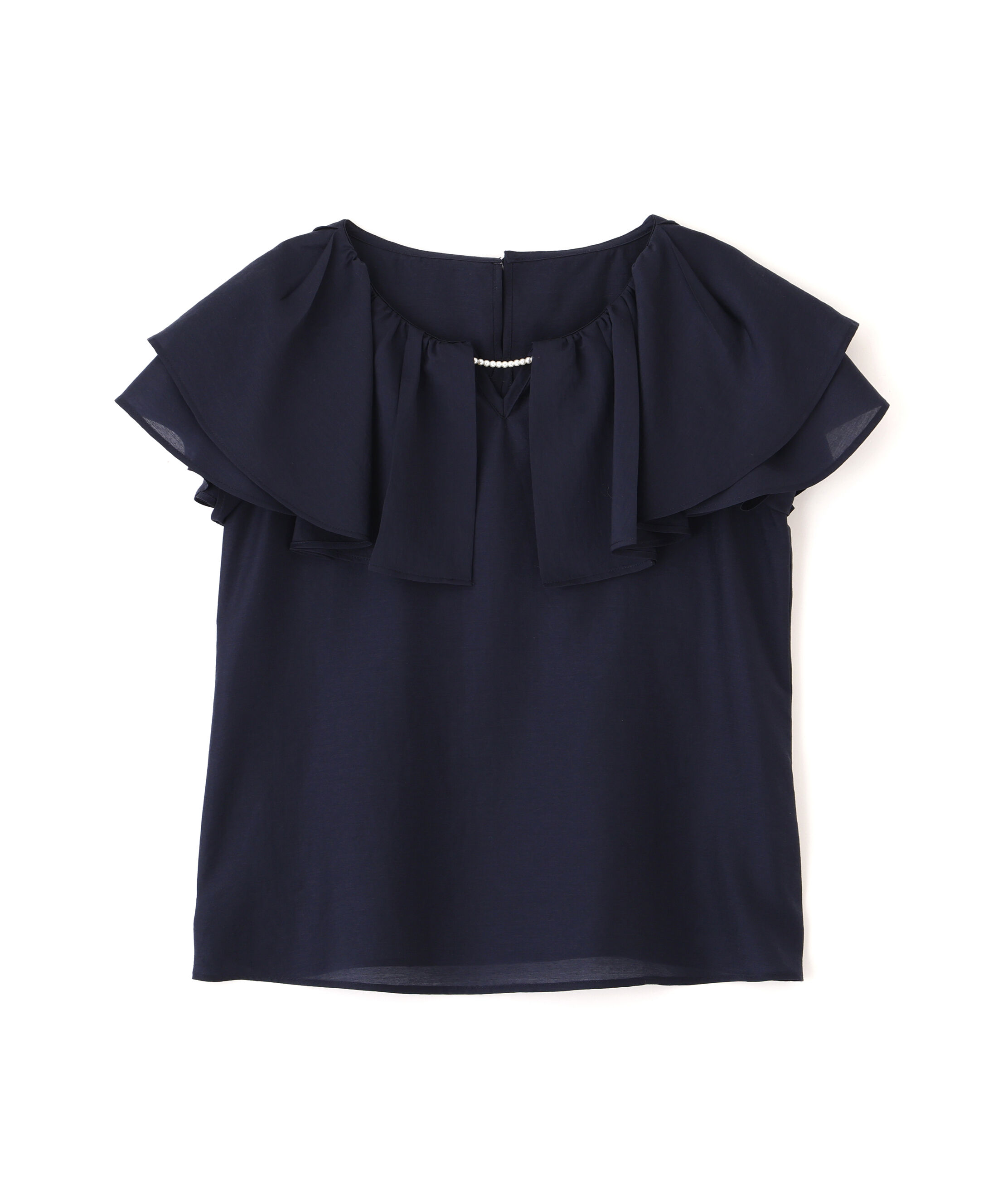 PROPORTION BODY DRESSING「パール付きラッフルブラウス」|シャツ・ブラウス|