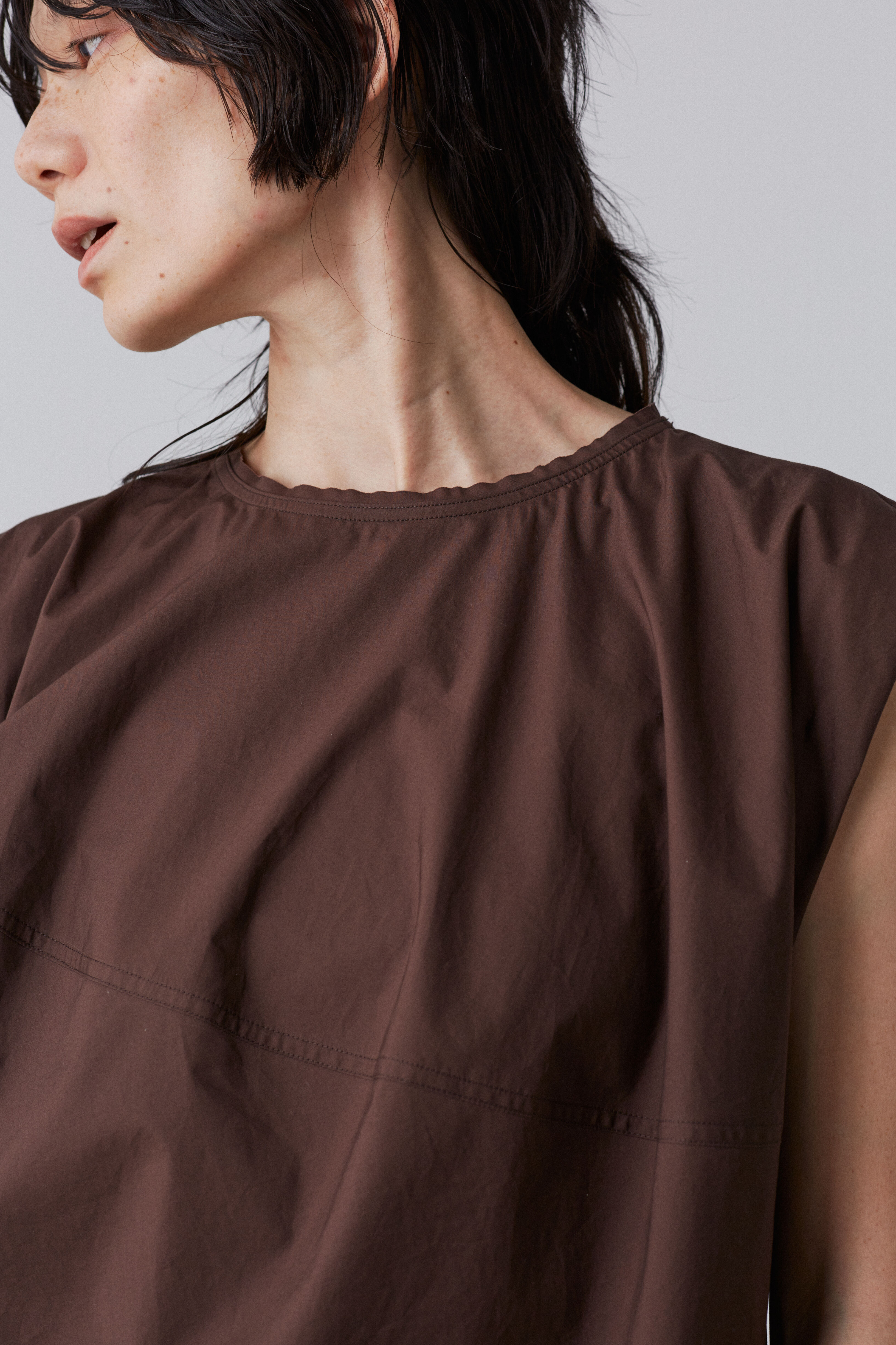 YLEVE 「YLEVE / SUVIN COTTON TYPEWRITER PULL OVER BLOUSE」|シャツ・ブラウス|