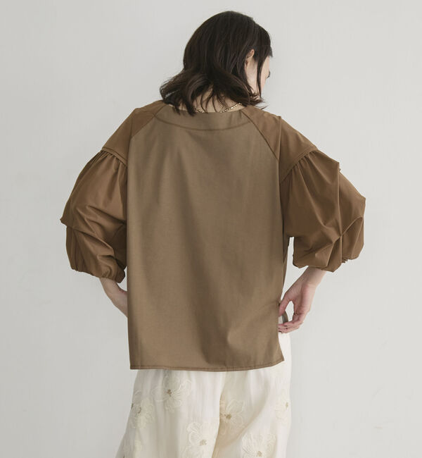 Doux archives「【接触冷感／イージーケア】タックデザイントップス／」|Tシャツ・カットソー|