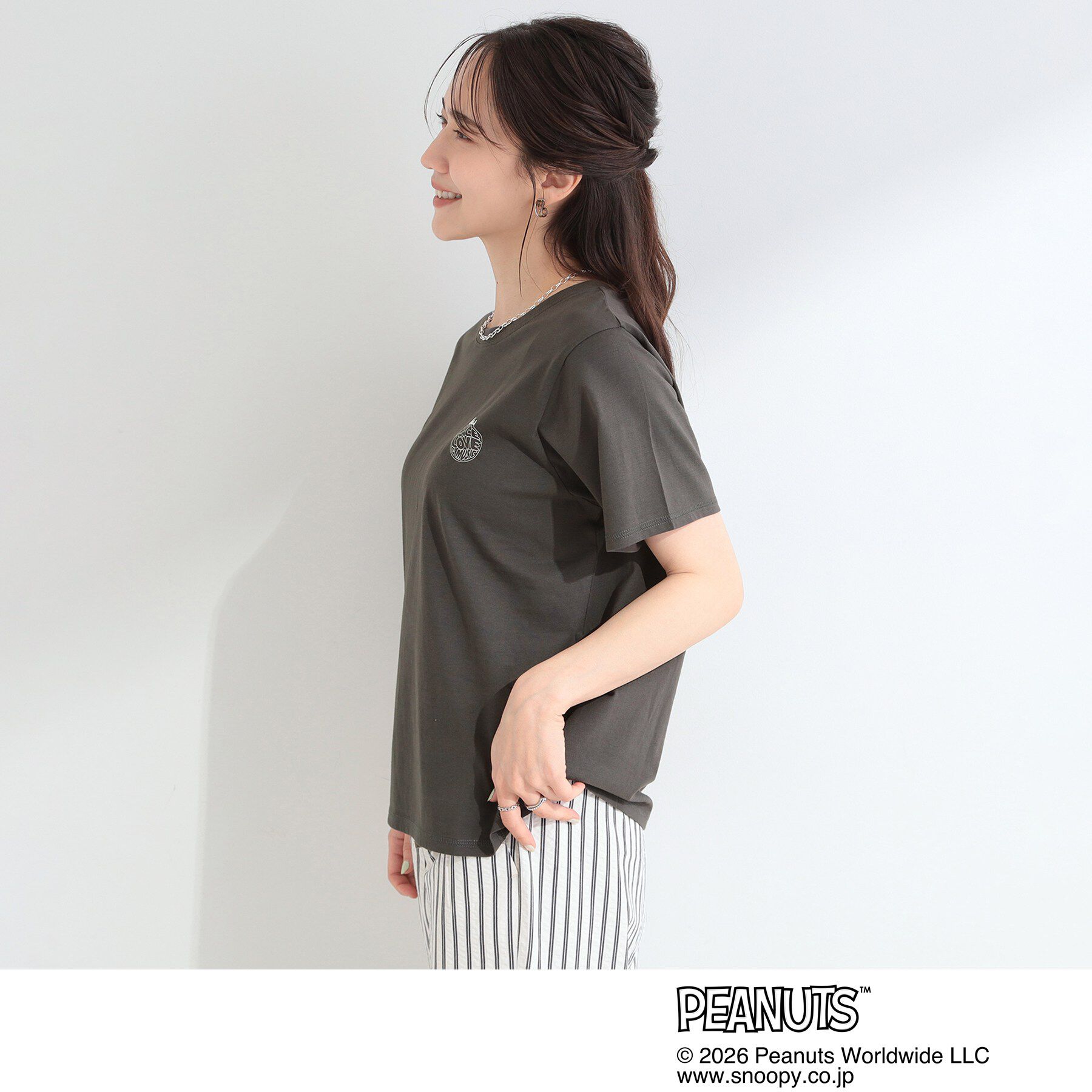 SHOO･LA･RUE「【PEANUTS】ひんやりプリントTシャツ」|Tシャツ・カットソー|