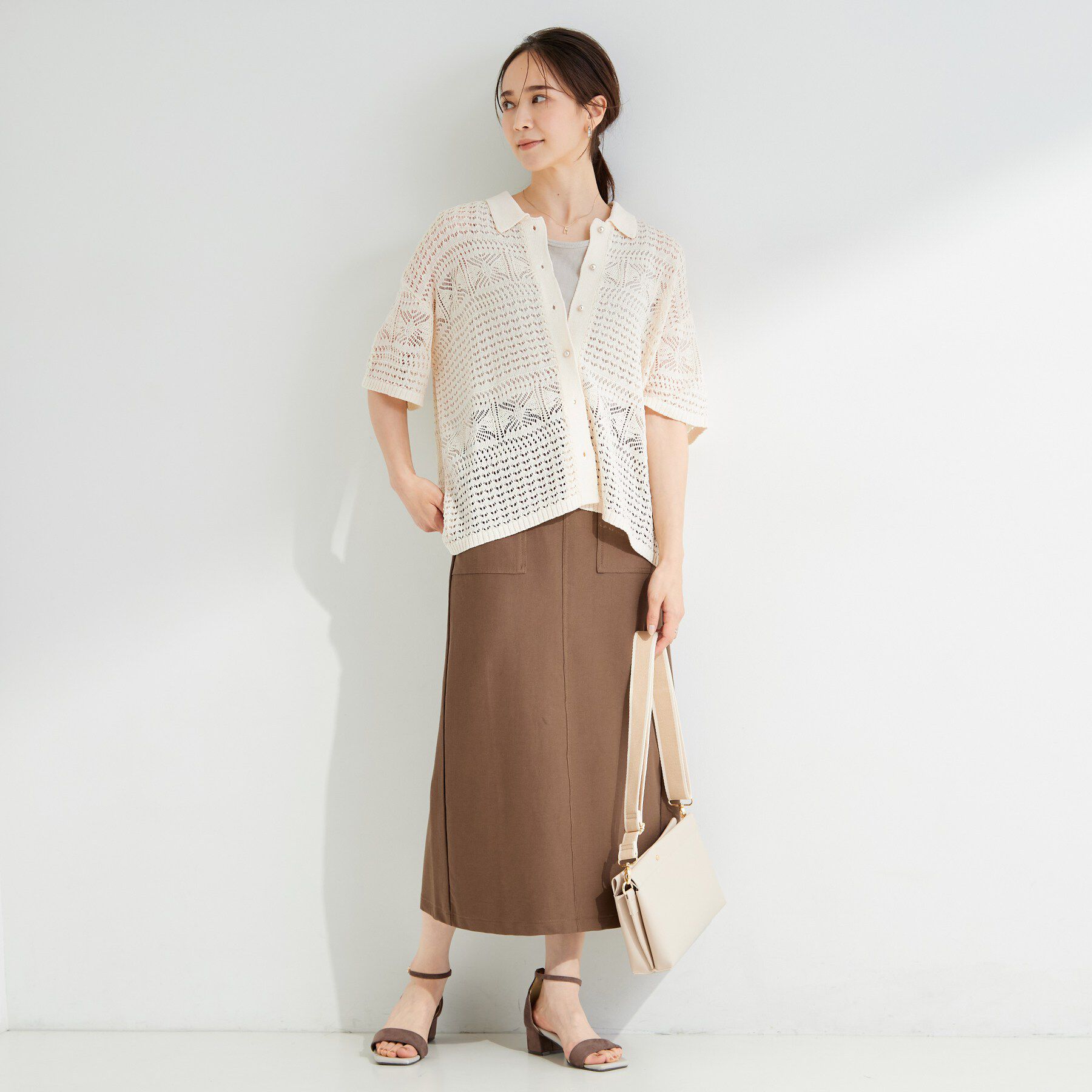 SHOO･LA･RUE「レースニットカーディガン」|カーディガン|