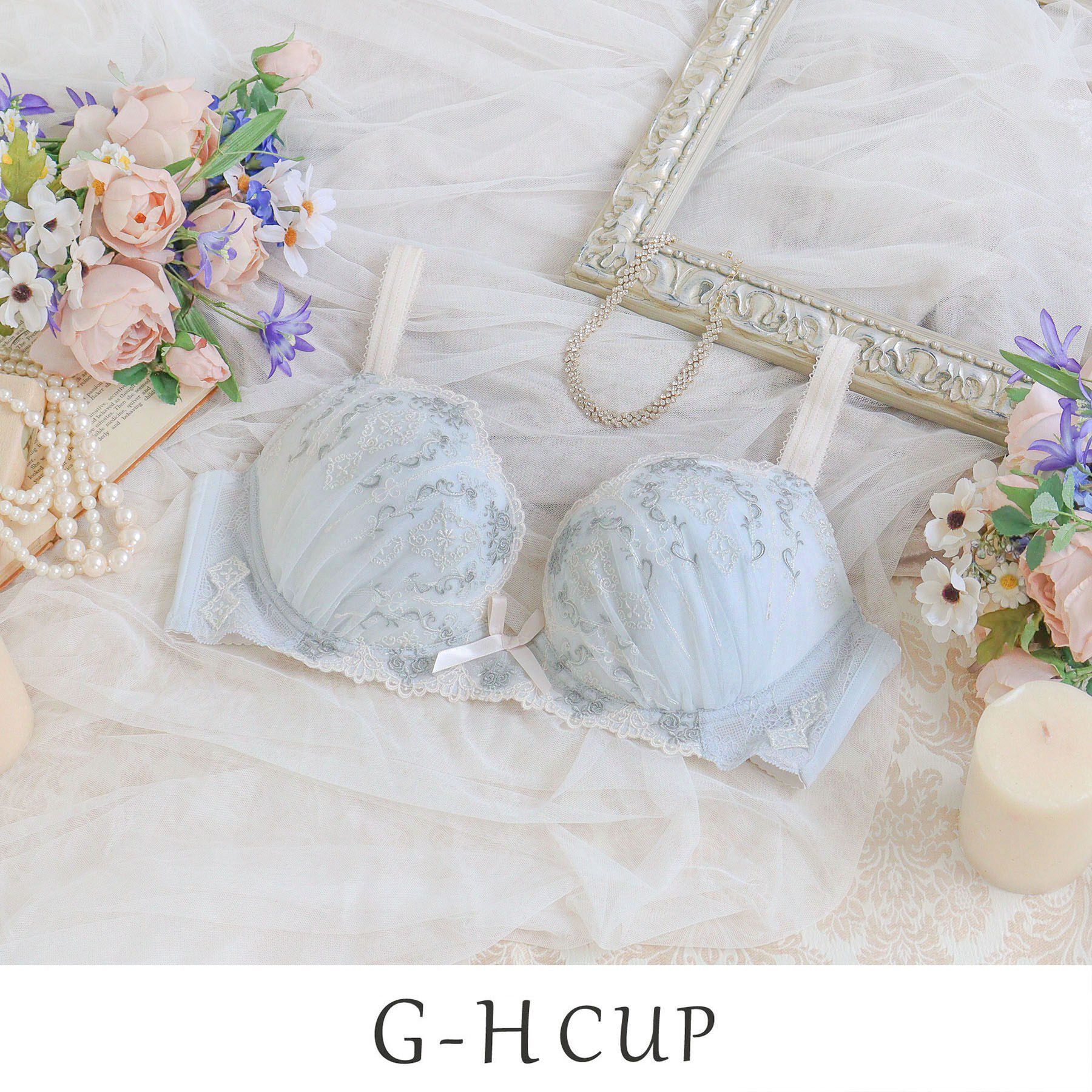 Risa Magli「ブライア ブラジャー （G－H） ＜Glamor Bra／サイドすっきりタイプ＞」|インナー|ブルー(092)