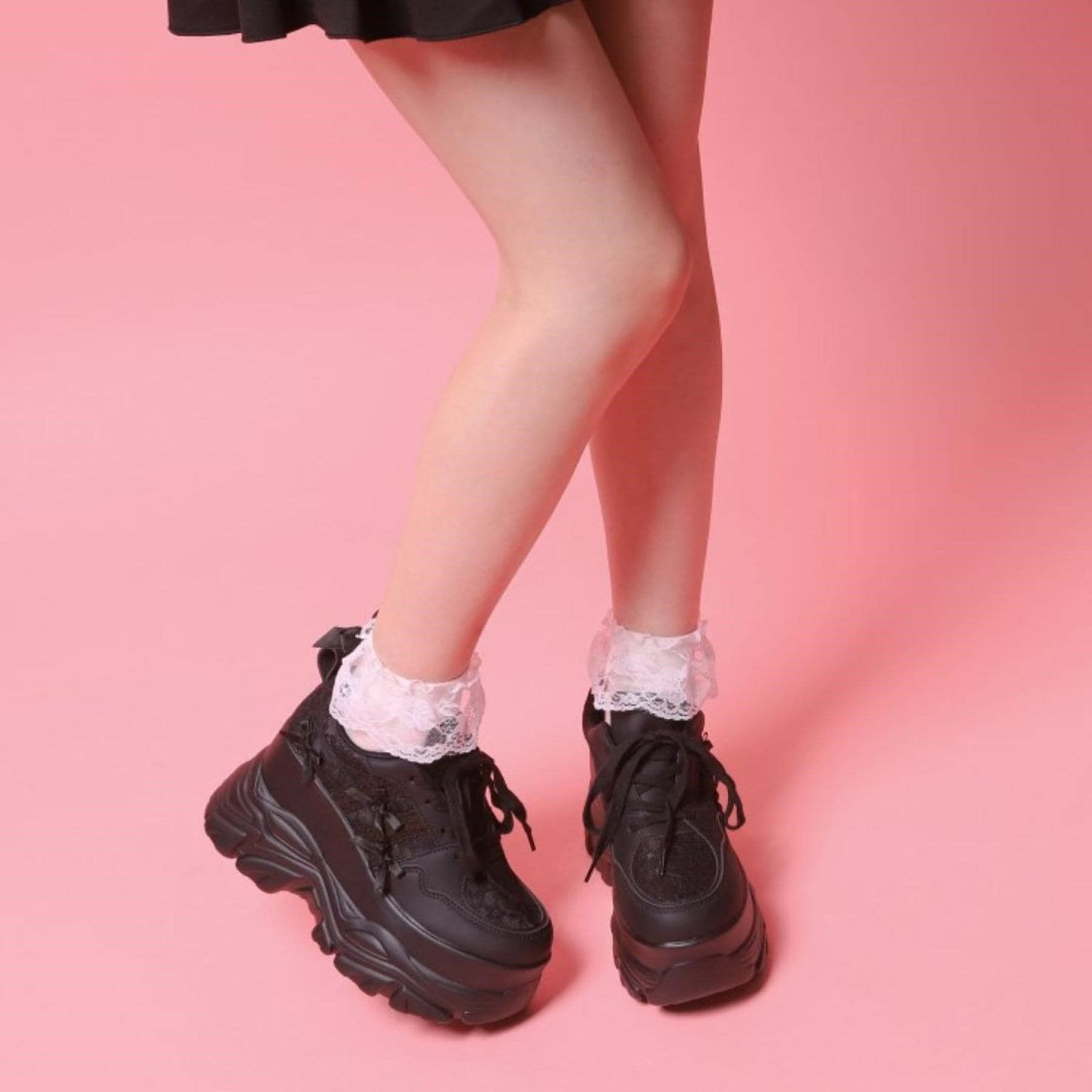 csT&P「リボンレース 厚底スニーカー」|スニーカー|
