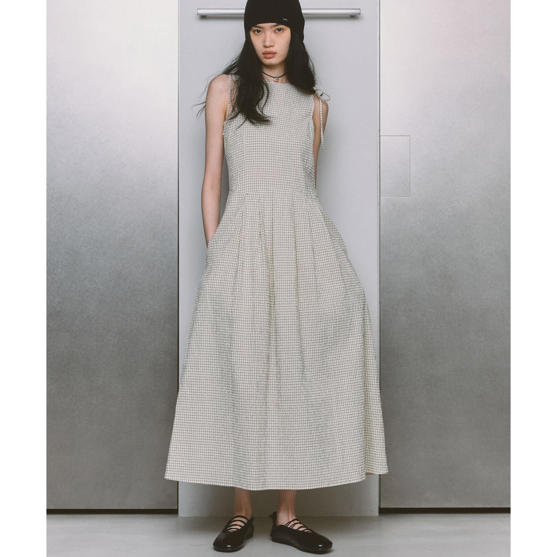 CODE A「shoulder ribbon dress」|ワンピース|