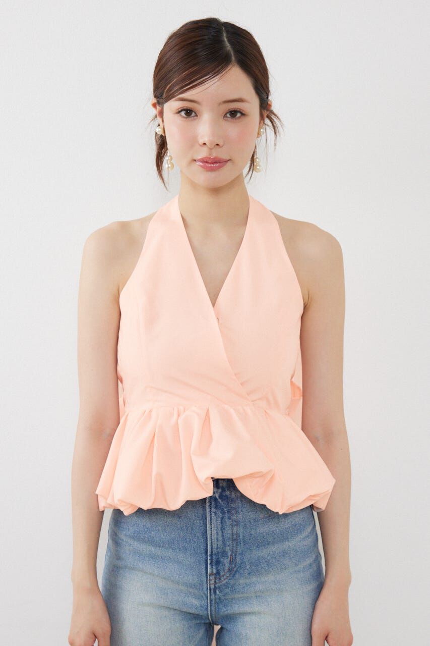 rienda「ホルターネックペプラムトップス」|シャツ・ブラウス|