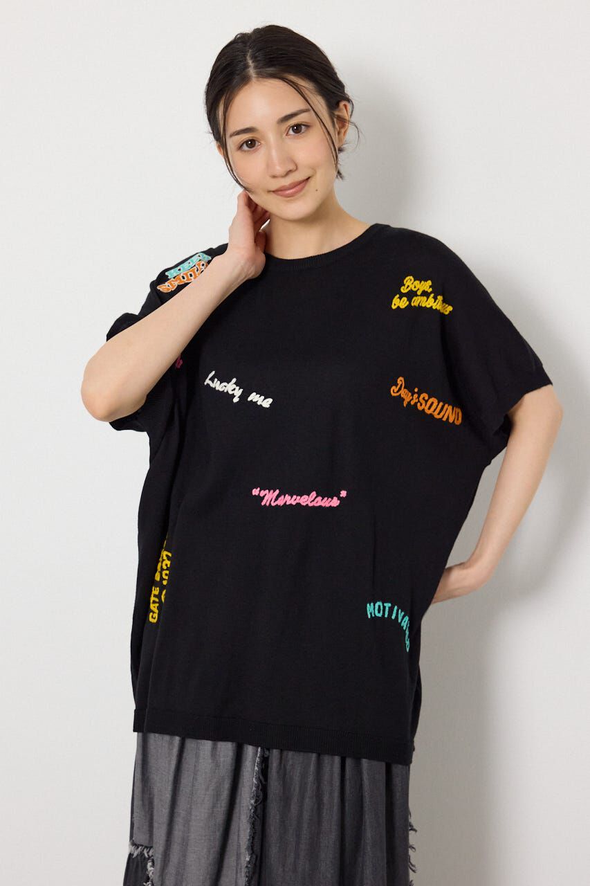RODEO CROWNS「G.V embroideryニットトップス」|ニット・セーター|