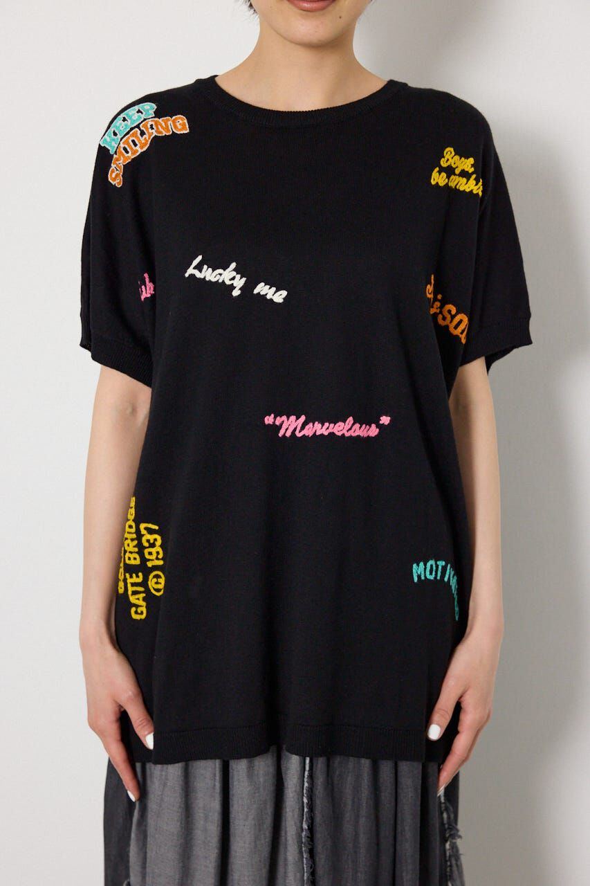 RODEO CROWNS「G.V embroideryニットトップス」|ニット・セーター|