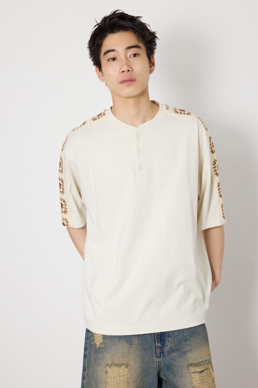RODEO CROWNS「クロシェラインヘンリーTシャツ」|Tシャツ・カットソー|