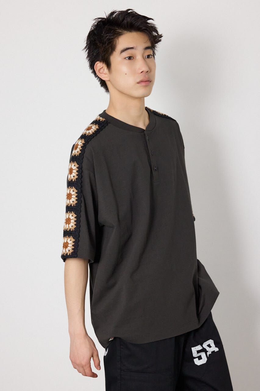 RODEO CROWNS「クロシェラインヘンリーTシャツ」|Tシャツ・カットソー|