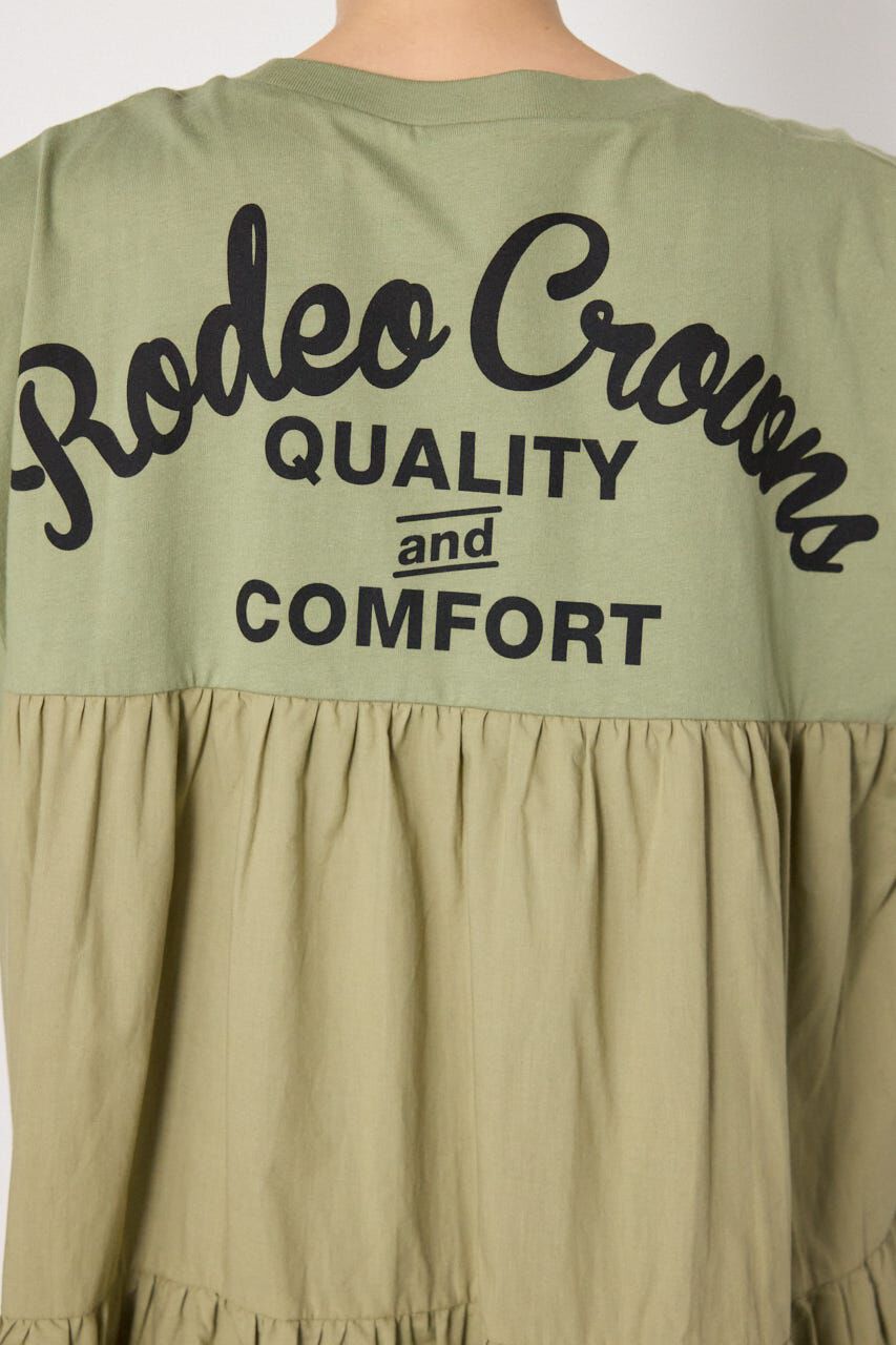 RODEO CROWNS「バックティアードコンビチュニックワンピース」|ワンピース|