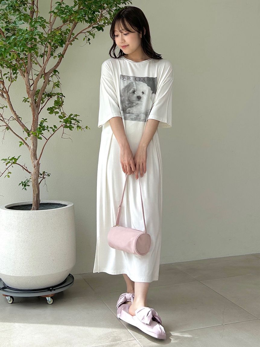 SNIDEL HOME「【接触冷感】DOG Tシャツワンピース」|ルームウェア|