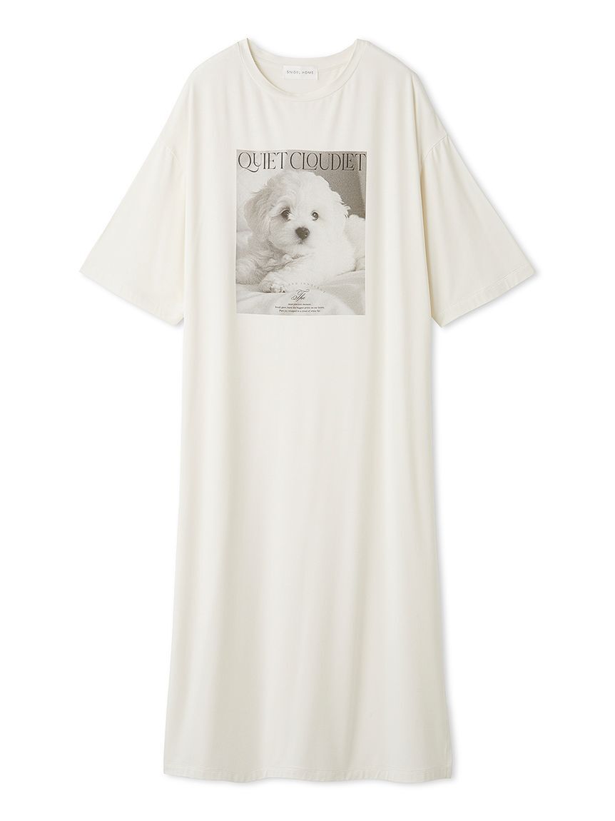 SNIDEL HOME「【接触冷感】DOG Tシャツワンピース」|ルームウェア|